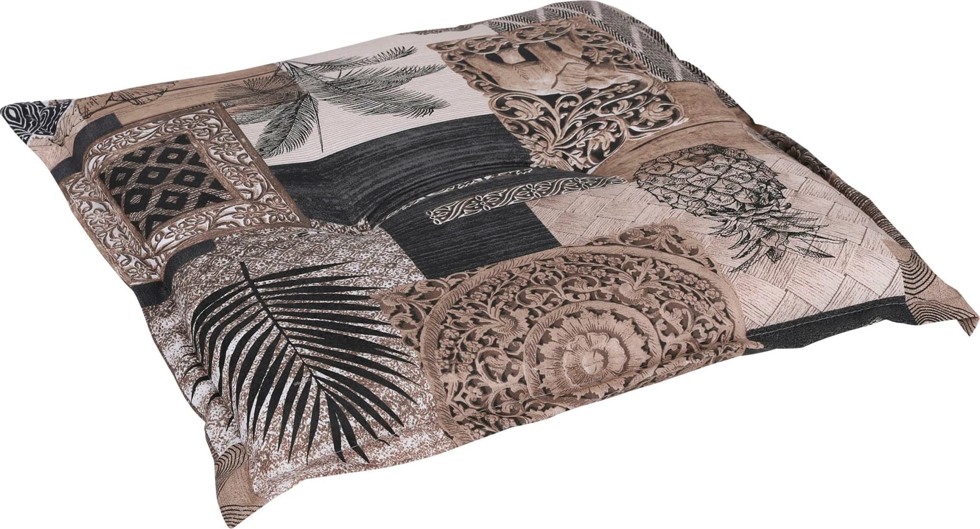 GO-DE Hockerauflage Braun 50x50 cm Baumwolle Polyester