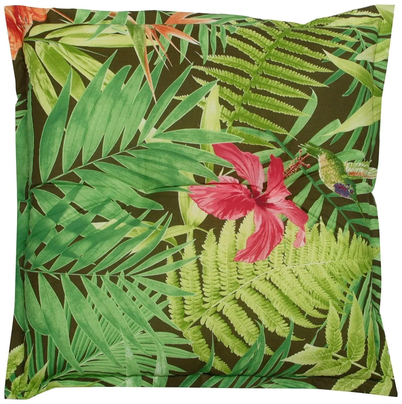 GO-DE Hockerauflage Bunt Grün 50x50 cm Polyester Baumwolle