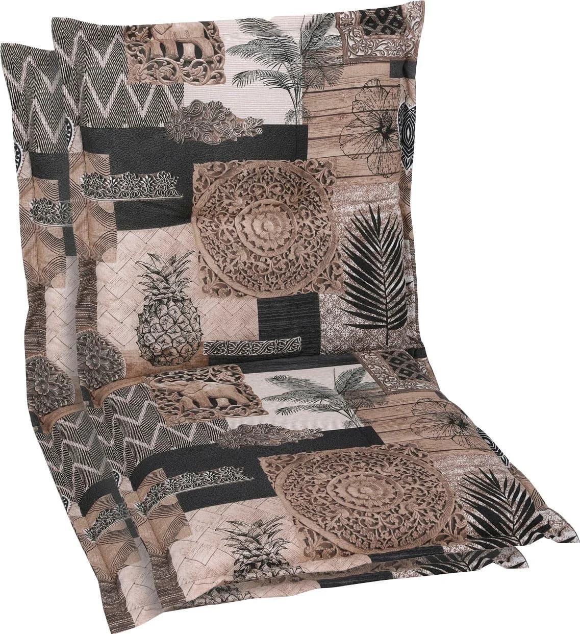 GO-DE Sitzauflage Braun 50x100cm Baumwolle Polyester