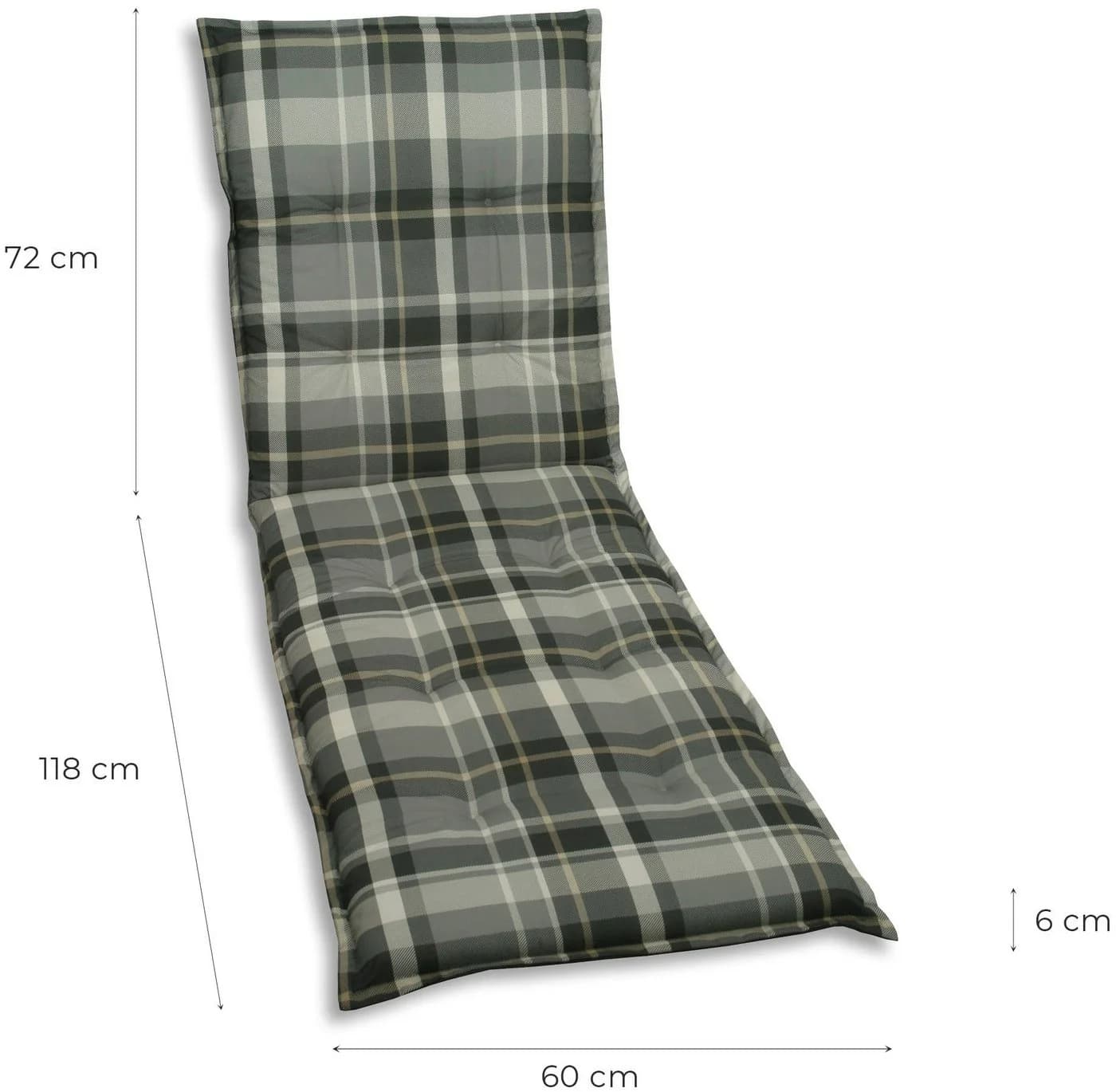 GO-DE Liegenauflage Grau Creme Anthrazit Polsterauflage - Bild 5