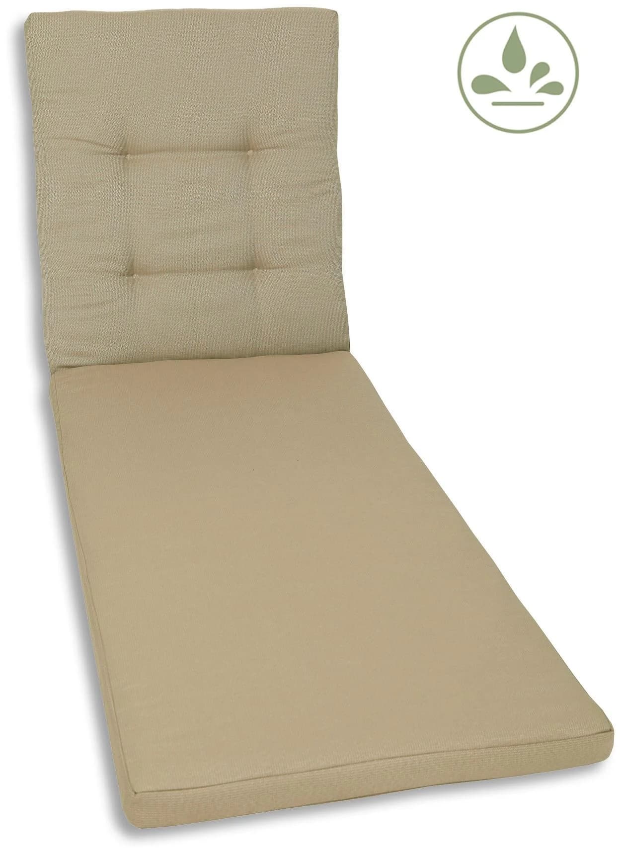 GO-DE Liegenauflage Beige Wasserabweisend Polyester