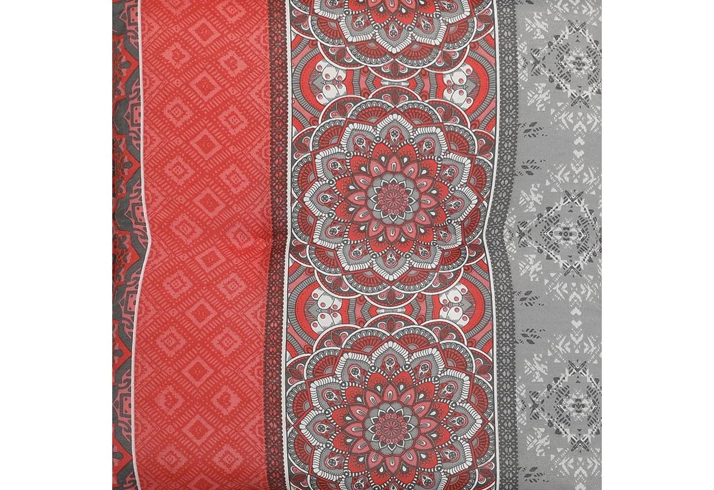 GO-DE Bankauflage Rot Grau 115cm