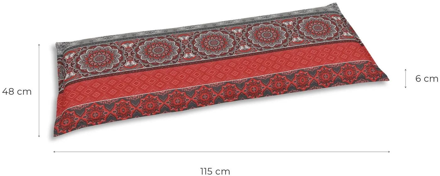 GO-DE Bankauflage Rot Grau 115cm - Bild 3