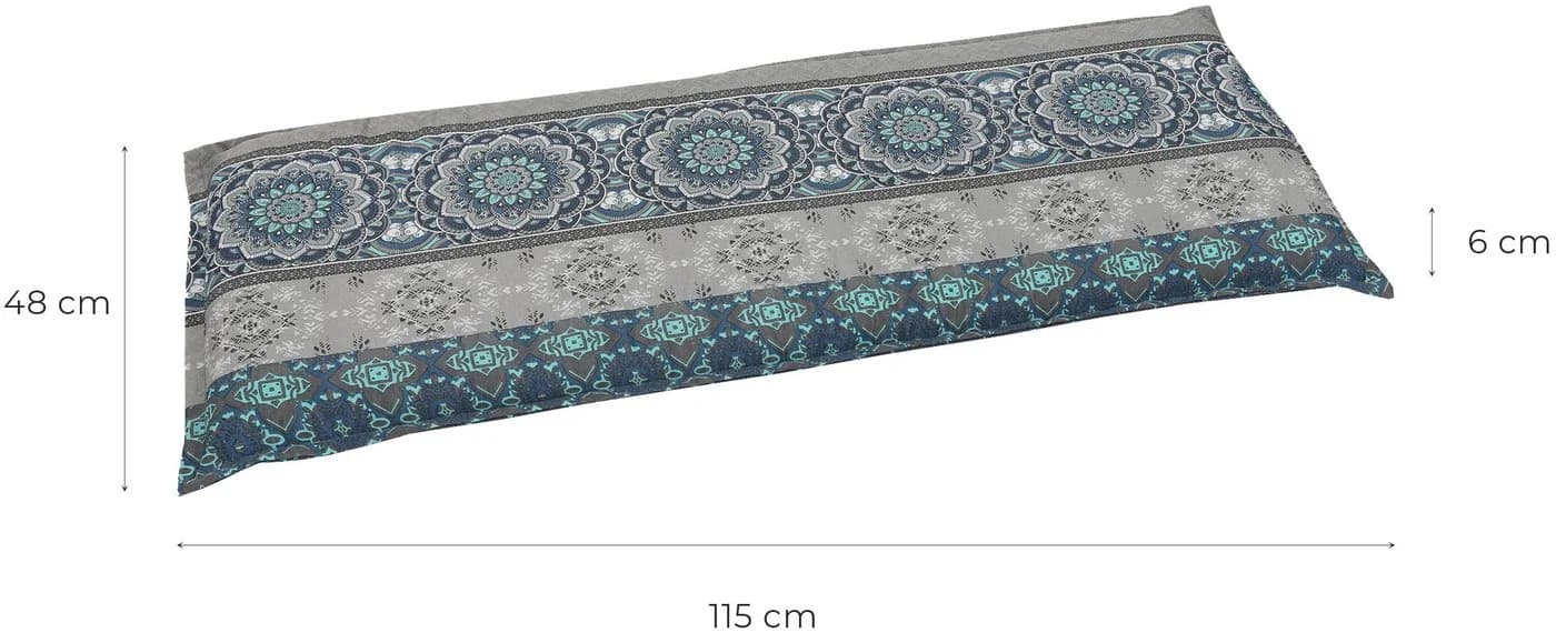 GO-DE Bankauflage Blau Grau 115cm Breite - Bild 3