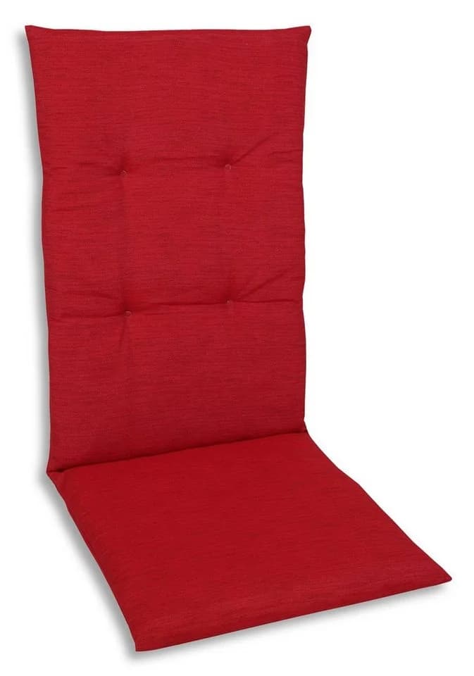 GO-DE Hochlehnerauflage Rot Gartenstuhl Kissen Made in Germany - Bild 2