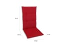 GO-DE Hochlehnerauflage Rot Gartenstuhl Kissen Made in Germany Bild 3