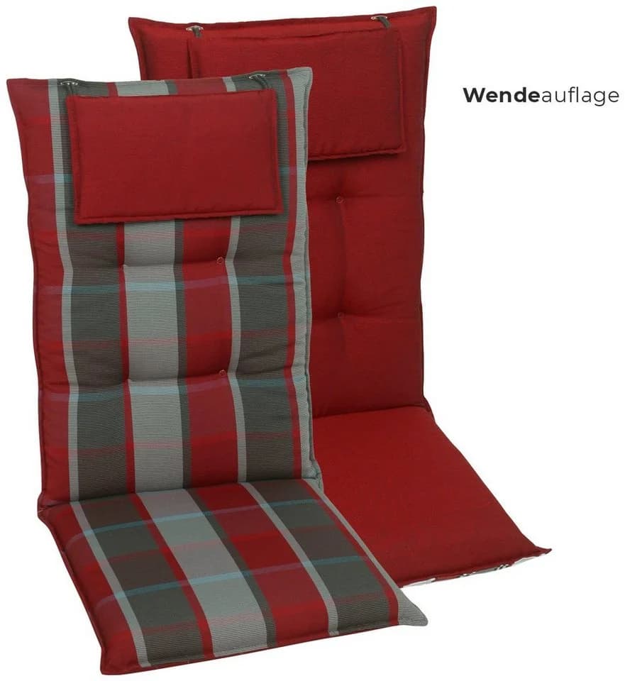 GO-DE Hochlehnerauflage Set Rot 2-tlg. Polyester - Bild 2