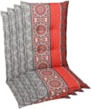 GO-DE Hochlehnerauflage Rot 4-tlg. Baumwolle Polyester Bild 2