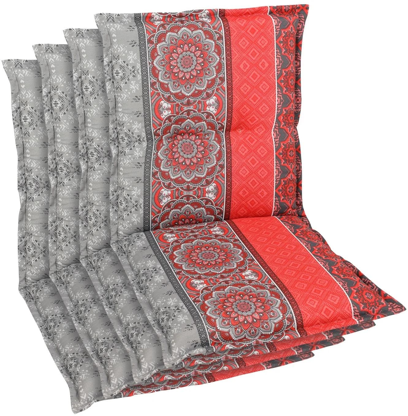 GO-DE Sitzauflage Rot 4-tlg. Baumwolle Polyester