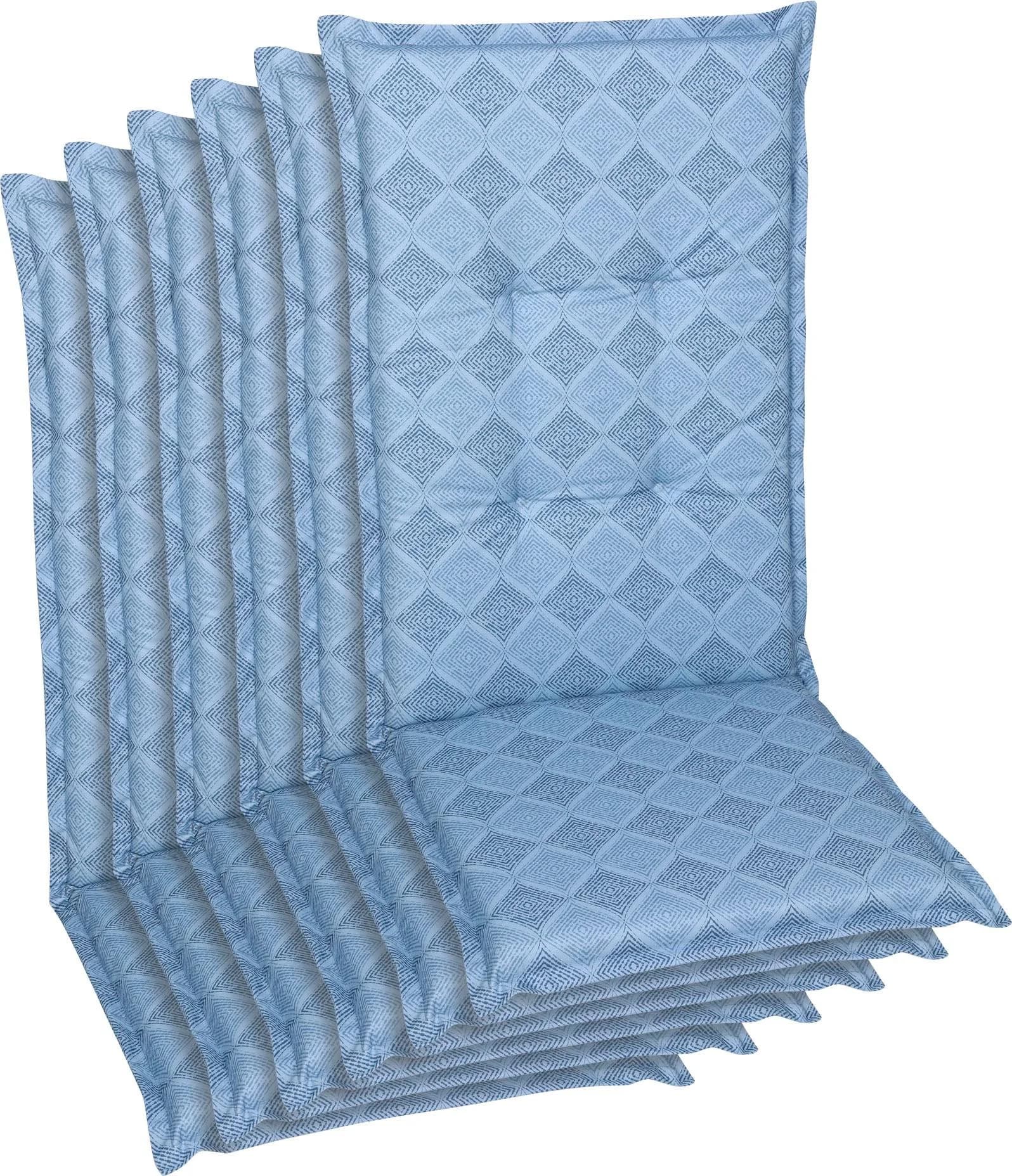 GO-DE Hochlehnerauflage Blau 6-tlg. UV-beständig