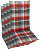 GO-DE Hochlehnerauflage 4-tlg. Rot Karo Bild 5