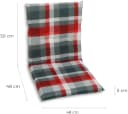 GO-DE Sitzauflage Set 4-tlg. Rot Karo Gartenstuhlauflage Bild 4