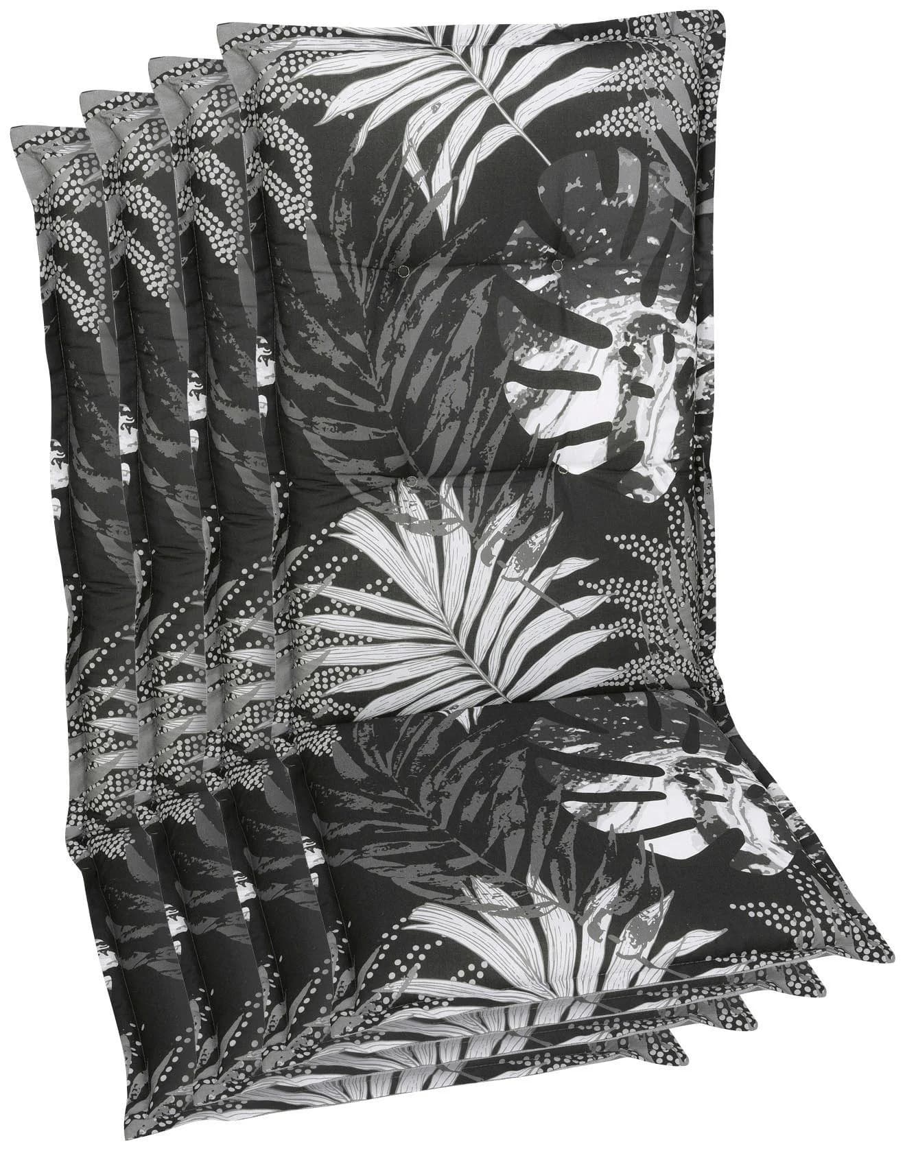 GO-DE Hochlehnerauflage Schwarz Gartenstuhl Polster