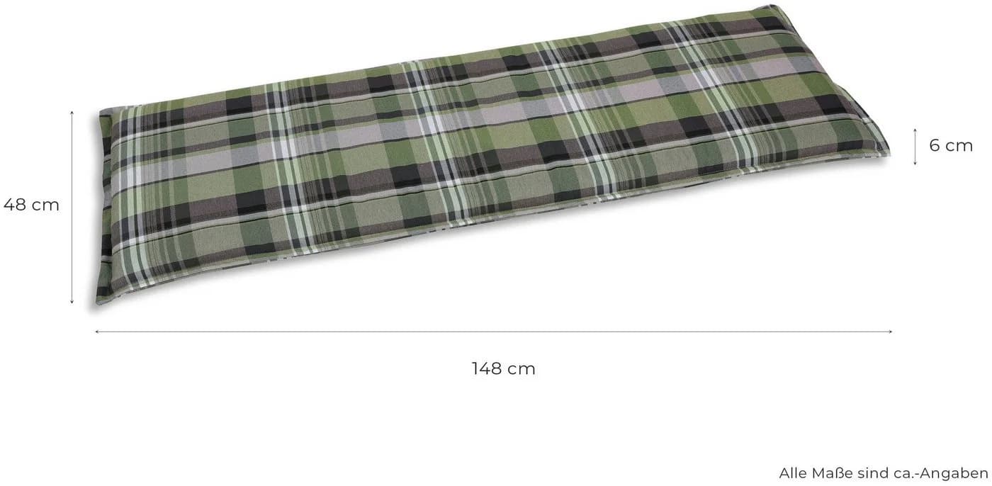 GO-DE Bankauflage 3-Sitzer Grau/Grün Polyester - Bild 3