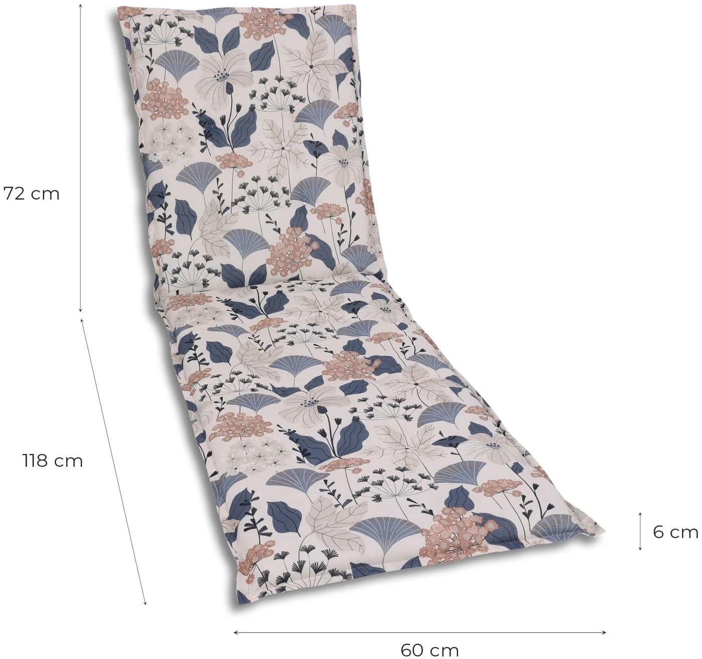 GO-DE Liegenauflage Blau Floral 60x190cm - Bild 5