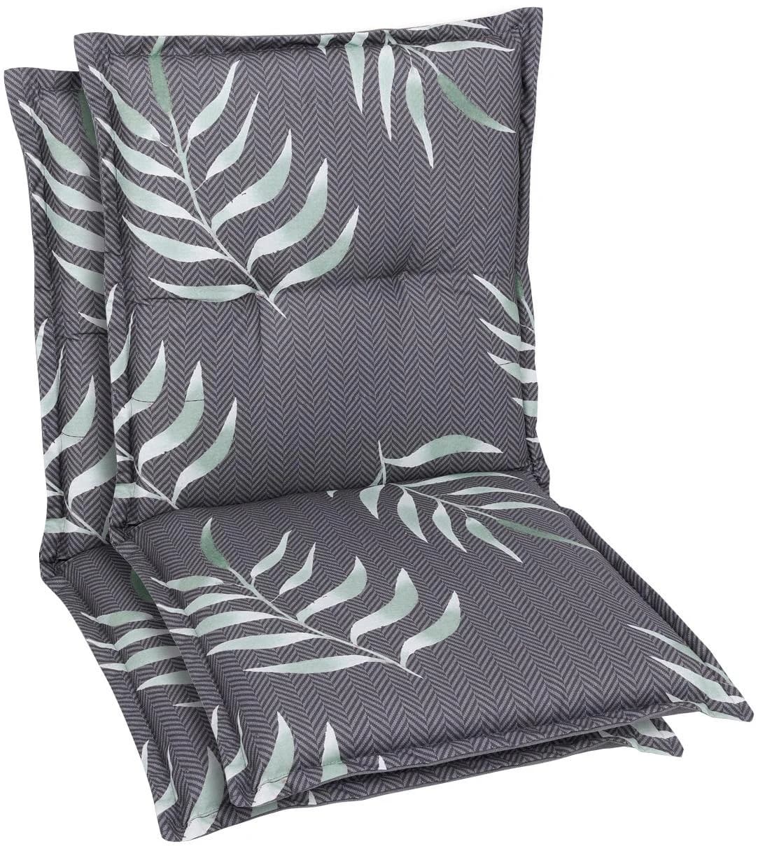 GO-DE Sitzauflage Anthrazit 2er Set Baumwolle Polyester