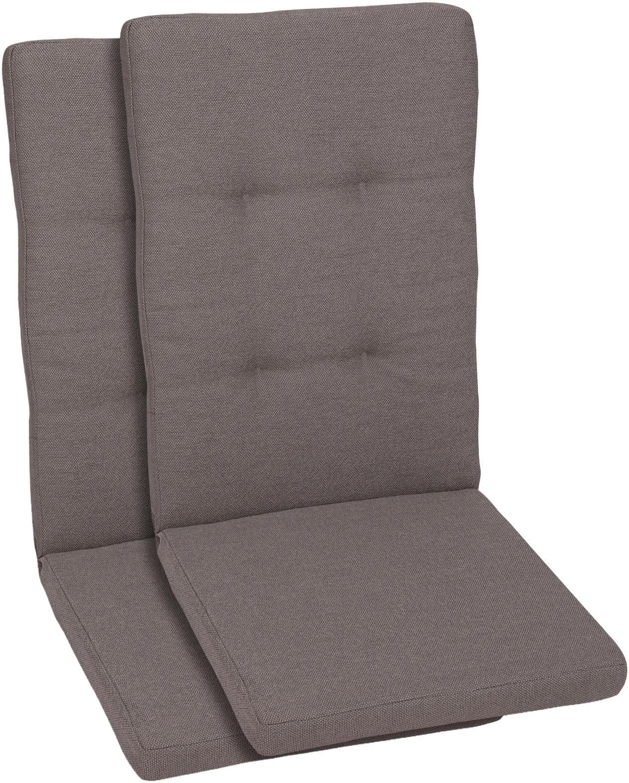Hochlehnerauflage GO-DE, taupe, Polypropylen, Uni Bouclé