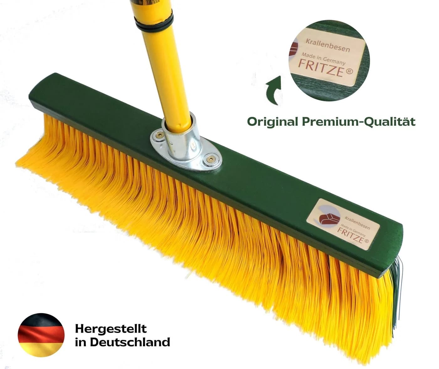 Fritze® Krallenbesen Hof & Garten Premium 45 cm mit Teleskopstiel - Bild 2