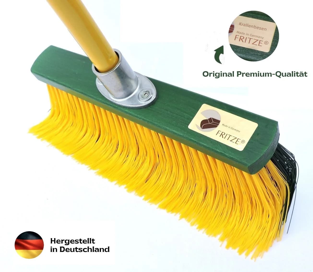 Fritze® Krallenbesen Hof & Garten Premium 35 cm mit Teleskopstiel - Bild 2