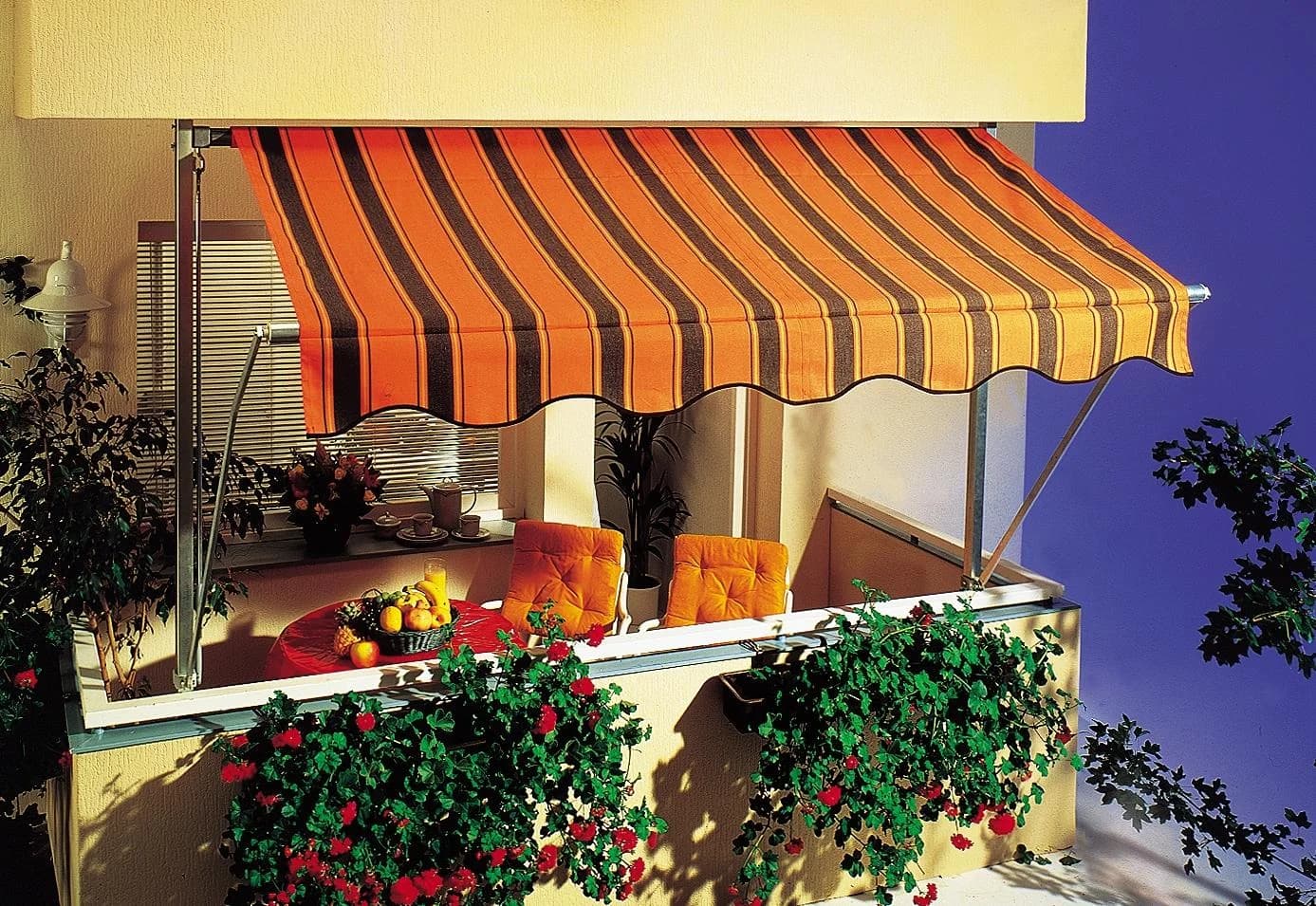 Klemmmarkise SPETTMANN LINE Orange-Braun 250 cm Breite