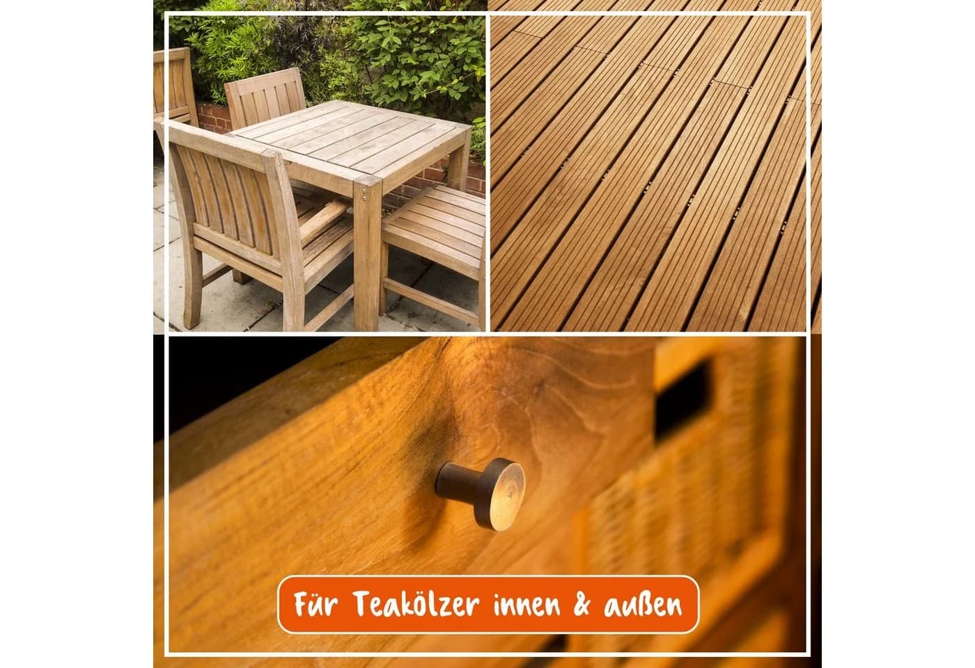 poliboy Teak Öl dunkel 500ml - Holzpfleger für Harthölzer
