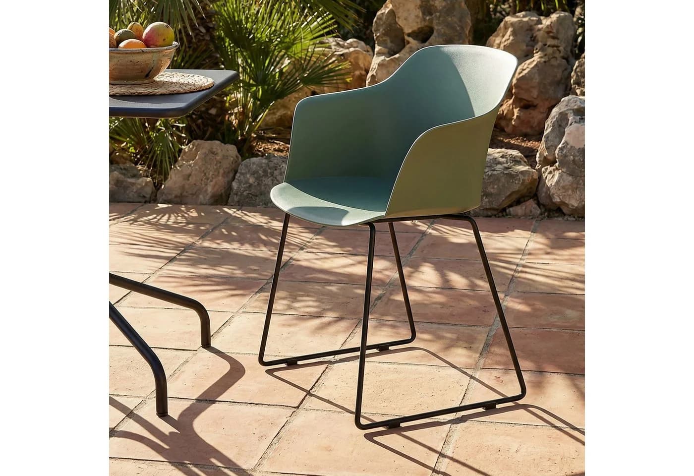 IDIMEX Gartenstuhl FORO 4er Set Grün UV-beständig Metallbeine - Bild 2