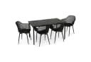 IDIMEX Garten-Essgruppe MARGHERITA 5-tlg. Schwarz Aluminium & Kunststoff Bild 1