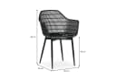 IDIMEX Garten-Essgruppe MARGHERITA 5-tlg. Schwarz Aluminium & Kunststoff Bild 5