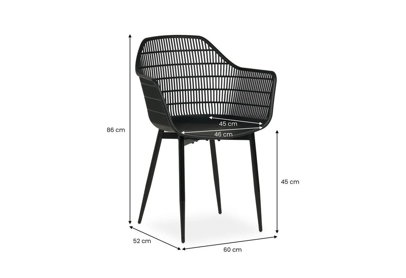 IDIMEX Garten-Essgruppe MARGHERITA 5-tlg. Schwarz Aluminium & Kunststoff - Bild 5