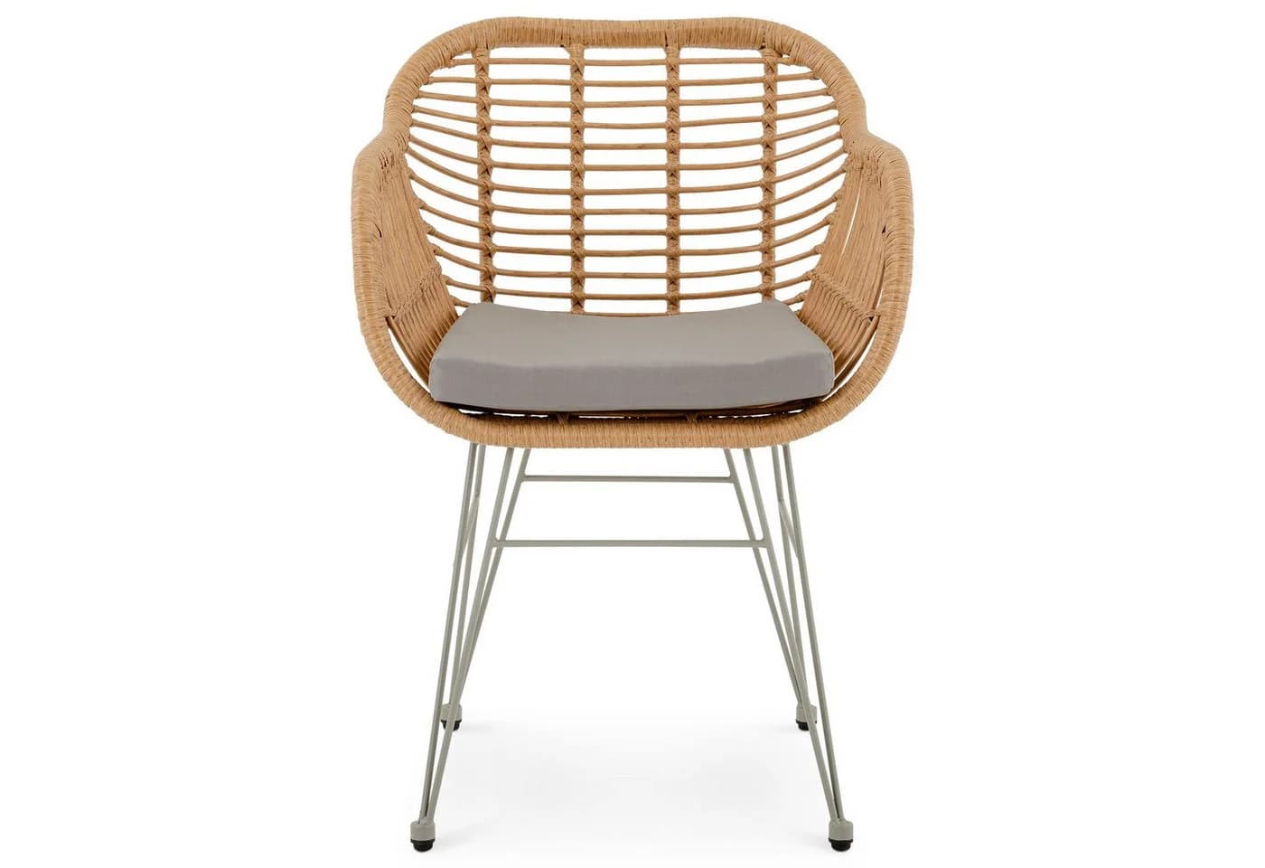 IDIMEX Gartenstuhl PARAMO In & Outdoor Esszimmerstuhl Rattan Optik Braun