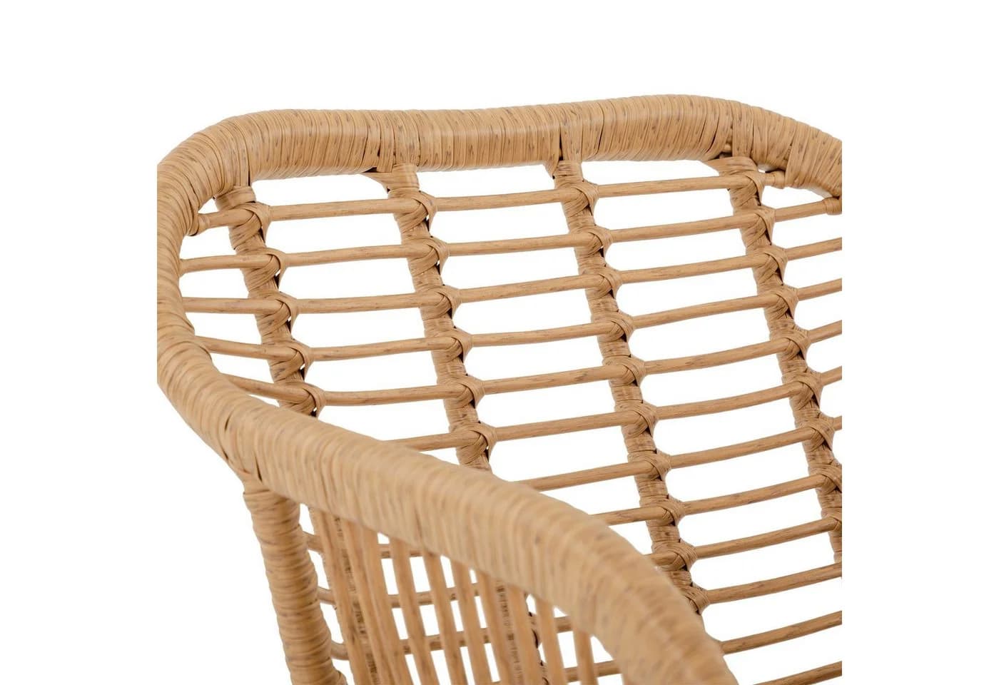IDIMEX Gartenstuhl PARAMO In & Outdoor Esszimmerstuhl Rattan Optik Braun - Bild 5