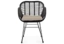 IDIMEX Gartenstuhl PARAMO Schwarz Beige Rattan Optik Bild 1