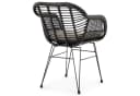 IDIMEX Gartenstuhl PARAMO Schwarz Beige Rattan Optik Bild 4