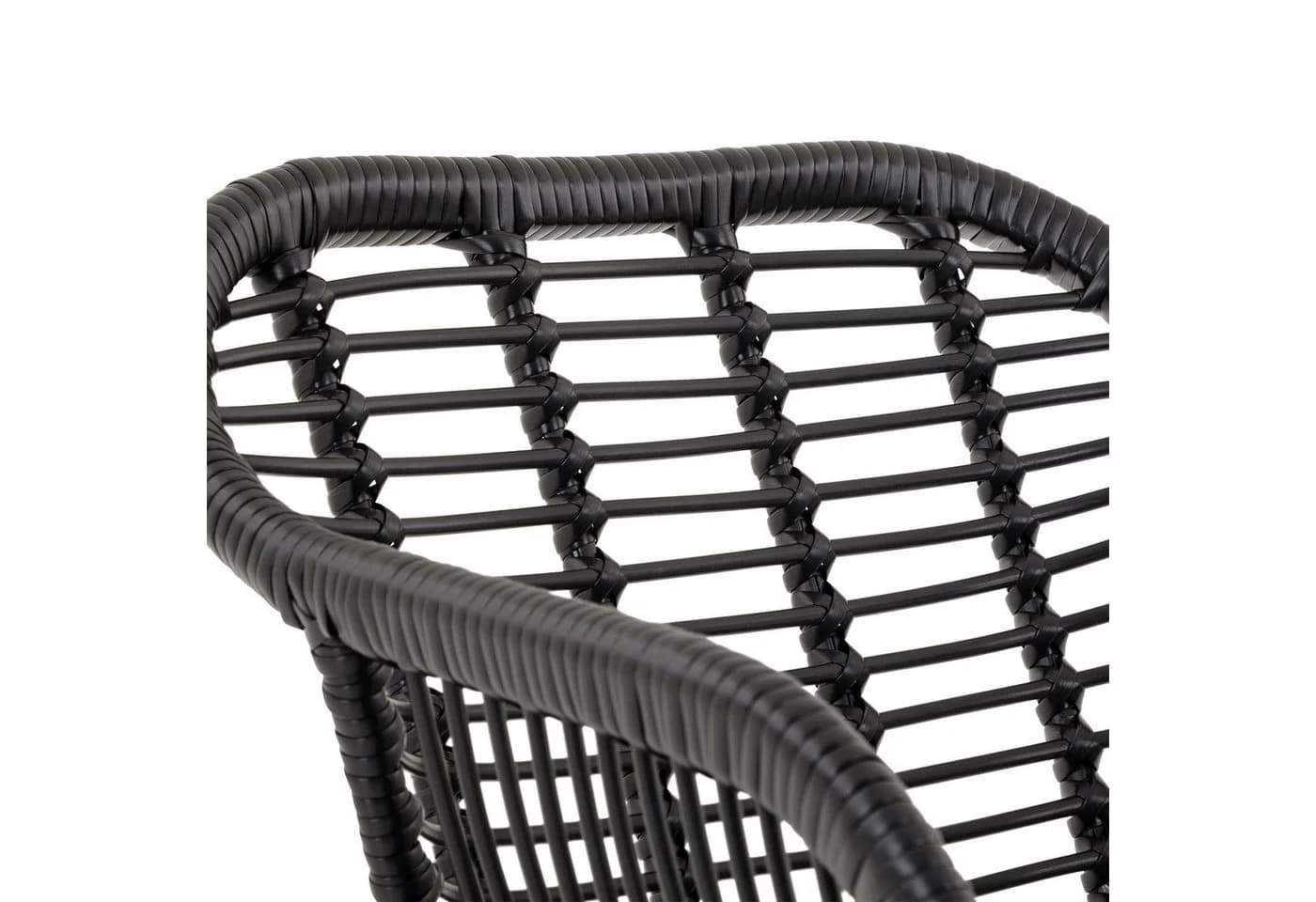 IDIMEX Gartenstuhl PARAMO Schwarz Beige Rattan Optik - Bild 5