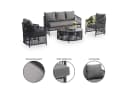 IDIMEX Gartenlounge-Set KULO 4-teilig Aluminium grau mit Kissen Bild 5