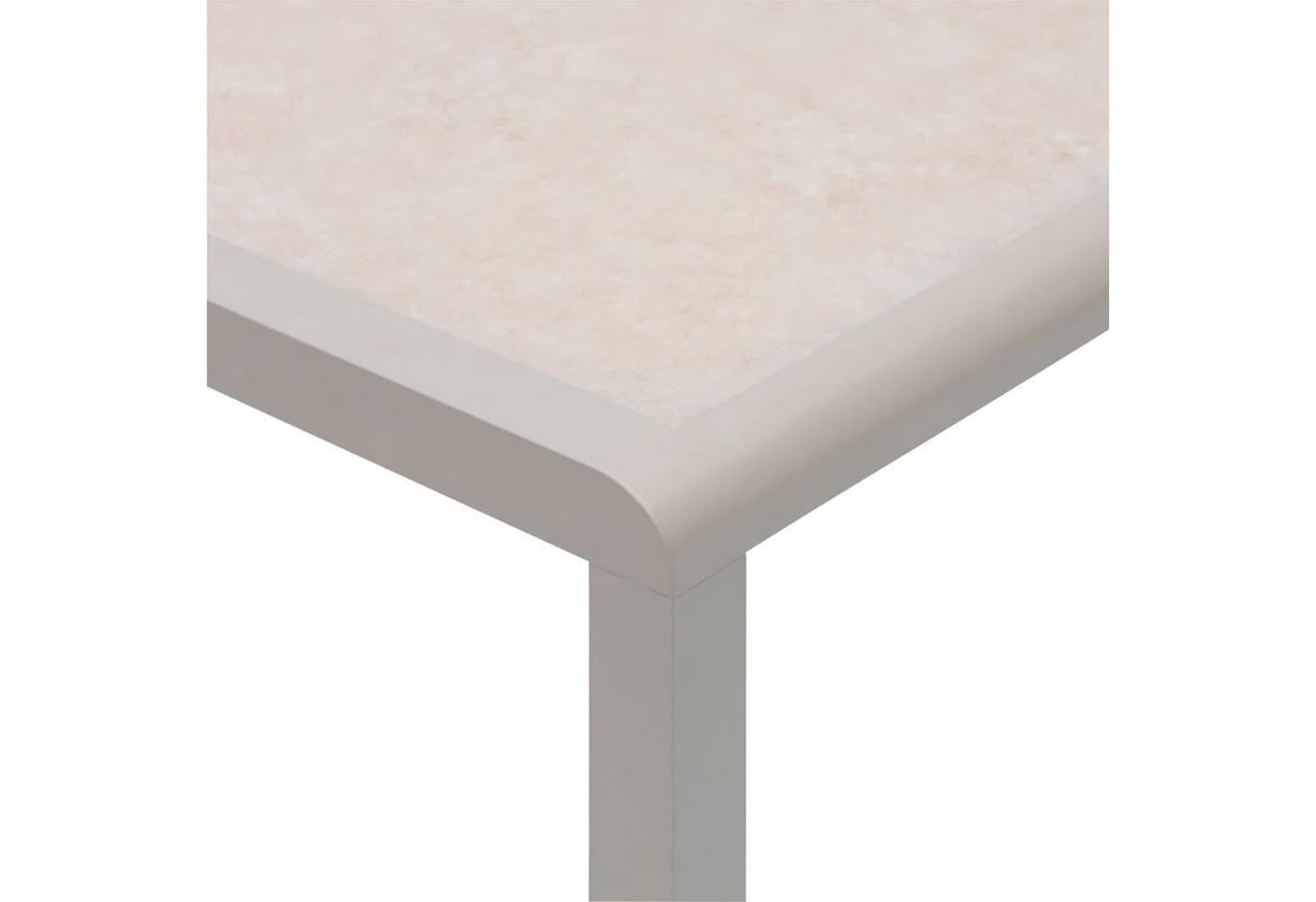 IDIMEX Gartentisch TRAPANI Beige Aluminium Gestell Stein-Glasplatte - Bild 4