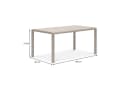 IDIMEX Gartentisch TRAPANI Beige Aluminium Gestell Stein-Glasplatte Bild 5