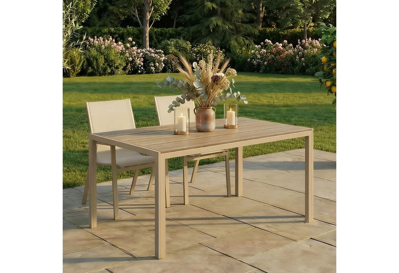 IDIMEX Gartentisch MONDELLO Champagner WPC wetterfest - Bild 2