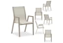 IDIMEX Gartenstuhl MONDELLO 6er Set mit WPC-Armlehnen Champagner Bild 1