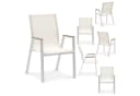 IDIMEX Gartenstuhl MONDELLO 6er Set WPC Armlehnen Weiß/Beige Bild 1