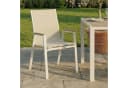 IDIMEX Gartenstuhl MONDELLO 6er Set WPC Armlehnen Weiß/Beige Bild 2