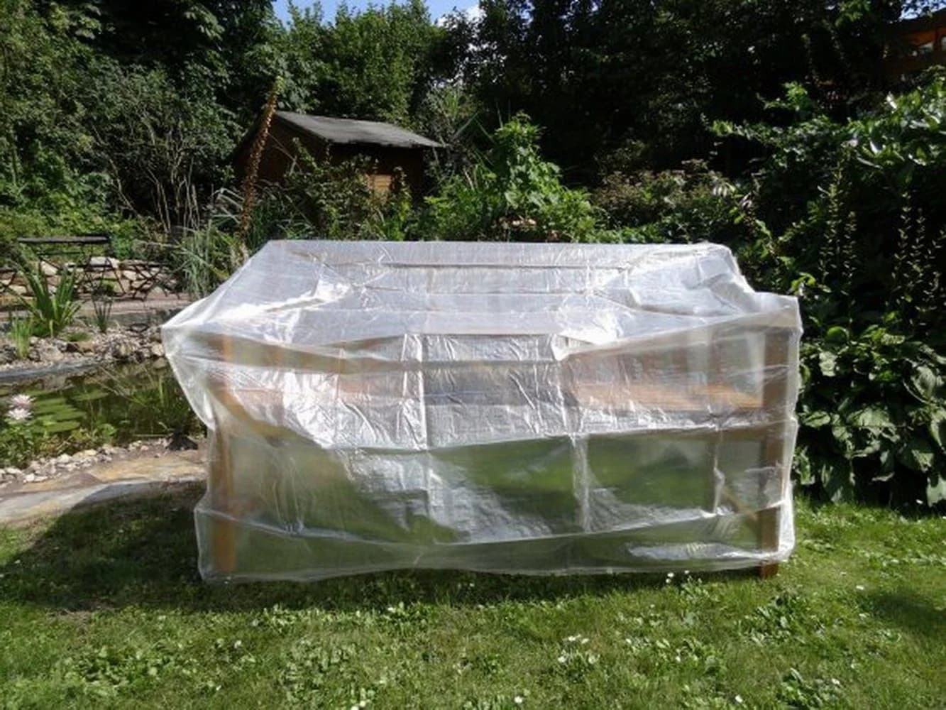 Jürgen Westerholt GmbH Schutzhülle für Gartenbänke Transparent Wetterfest