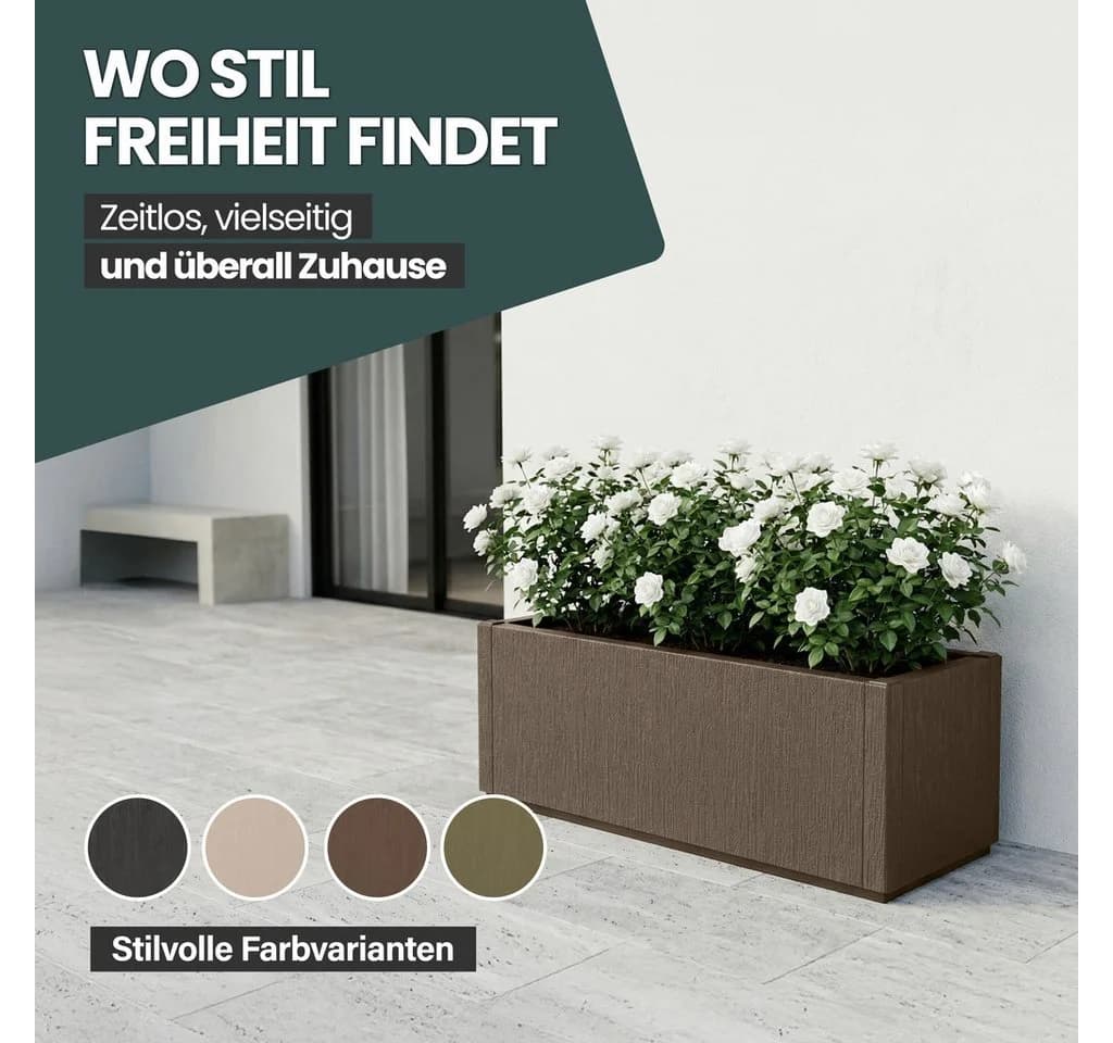 Kreher Blumenkasten XL Pflanzkasten strukturiert - Bild 3