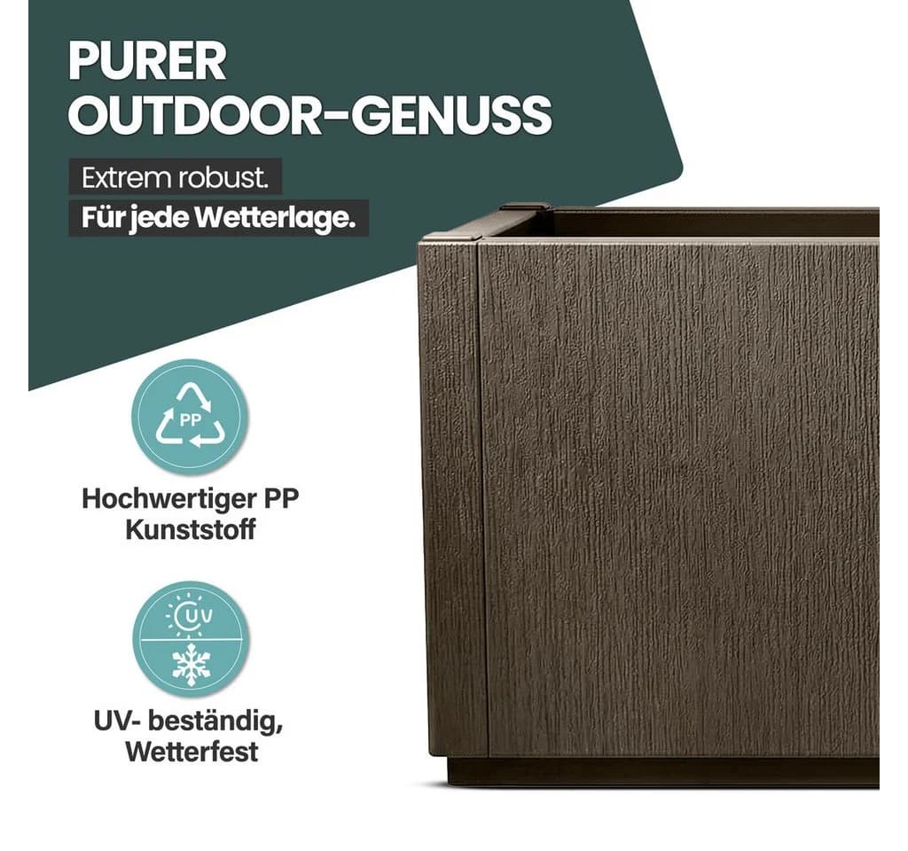 Kreher Blumenkasten XL Pflanzkasten strukturiert - Bild 4