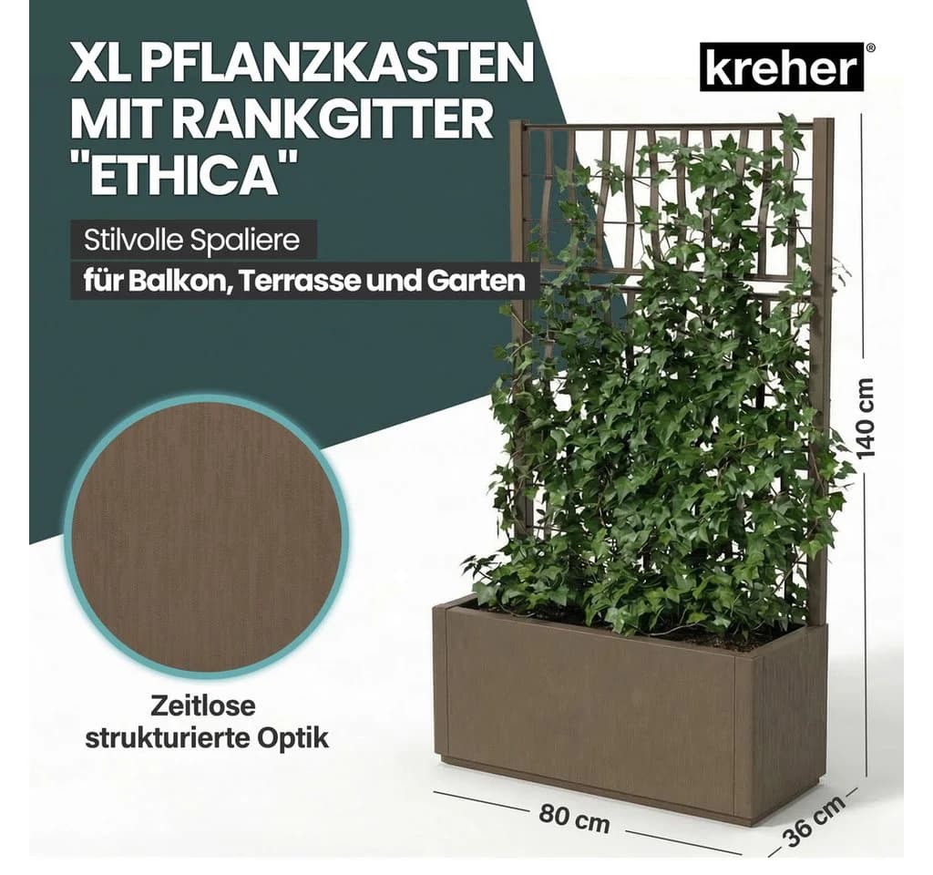 Kreher Spalier 'Ethica' Breite Struktur Optik Kunststoff