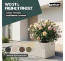 Kreher Pflanzkübel 'Ethica' Beige Strukturierter Kunststoff Bild 3
