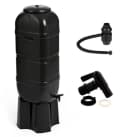 Kreher Regentonne 100 Liter Schwarz mit Standfuß und Hahn Bild 2