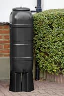 Kreher Regentonne 100 Liter Schwarz mit Standfuß und Hahn Bild 4