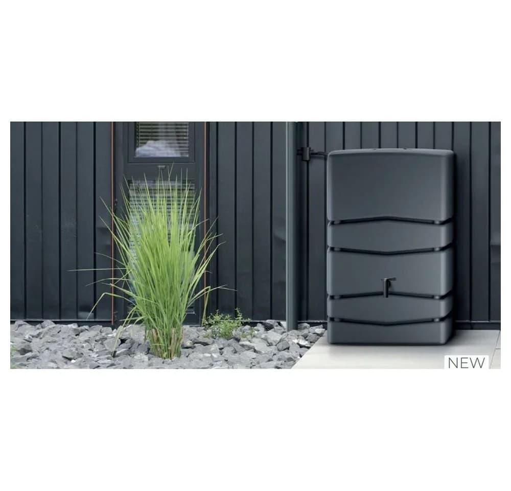 Kreher Regentonne XXL Wassertank 350 Liter Anthrazit