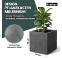 Kreher Blumenkasten Millennium Naturstein Optik Anthrazit Bild 1